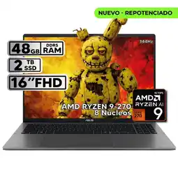 Falabella PORTÁTIL 16″ RYZEN 9 48GB RAM 2TB SSD WUXGA GRIS + KASPERSKY oferta