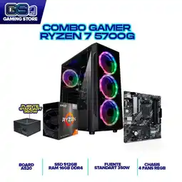 Falabella TORRE GAMER RYZEN 7 5700G RAM 16GB 512GB NVME A520 CHASIS 4 FANS RGB 350W oferta
