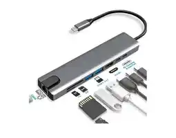 Falabella Hub Adaptador USB C 8 En 1 Multipuerto Ethernet Multiplicador oferta