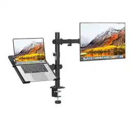 Falabella Soporte Brazo Doble para Monitor Notebook Escritorio Color Negro oferta