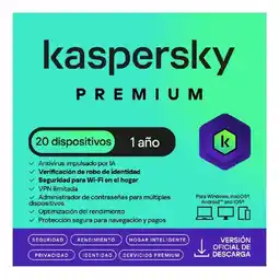 Falabella Antivirus Premium 20 Dispositivos 1 Año oferta