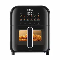 Alkomprar Freidora de Aire IMUSA Easy Fry Turbo 6 Litros, Tecnología InfraHeat Negro oferta