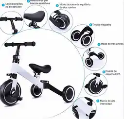 Falabella Bicicleta De Equilibrio Infantil 3 En 1 Con Pedales Triciclo FK-5 oferta