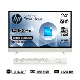 Falabella AIO PC ENVY MOVE 24-cs0003la QHD TOUCH INTEL I5-1335U RAM 16GB LPDDR5 512GB SSD BLANCO oferta