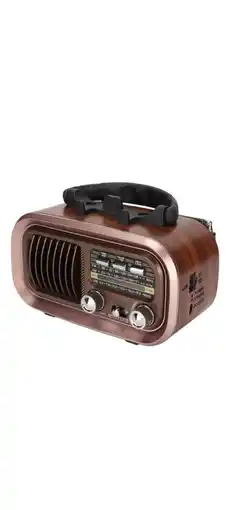 Falabella Radio Retro Potente Grande Multibandas Am Fm Bluetooth Color Café 5v oferta