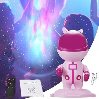 Falabella Proyector Astronauta Lampara De Mesa Noche Rosa oferta
