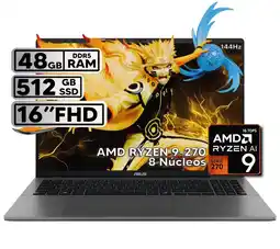 Falabella PORTÁTIL 16″ RYZEN 9 48GB RAM 512GB SSD WUXGA GRIS + KASPERSKY oferta