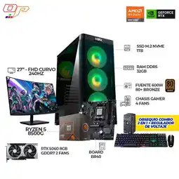 Falabella COMPUTADOR GAMER R5 8500G+ MONITOR 27 CURVO 240HZ+RTX5060 8GB+RAM 32GB+SSD 1TB oferta