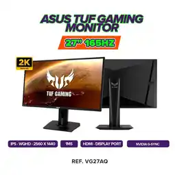 Falabella MONITOR TUF GAMING 27 VG27AQ WQHD IPS 165HZ 1MS G-SYNC oferta