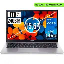 Falabella PORTATIL ASPIRE INTEL CORE I7-13620H SSD 1TB RAM 24GB DDR5 15,6 IPS FHD oferta