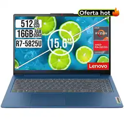 Falabella PORTATIL SLIM 3 AMD RYZEN 7-5825U SSD 512GB RAM 16GB 15,6 FHD oferta