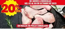 Ara En muslos de pollo congelado oferta