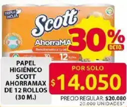 Ara Scott papel higiénico ahorramax oferta