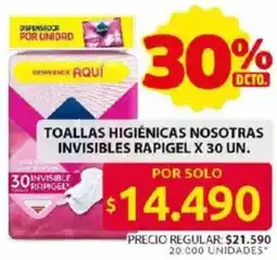 Ara Nosotras toallas higiénicas invisibles rapigel oferta