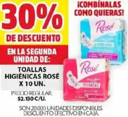 Ara Rosé toallas higiénicas oferta