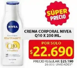 Ara Nivea crema corporal Q10 oferta