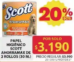 Ara Scott papel higiénico ahorramax oferta