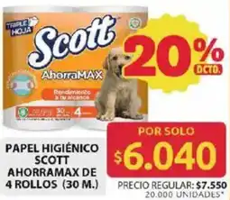 Ara Scott papel higiénico ahorramax oferta
