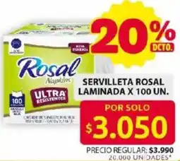 Ara Rosal servilleta ultra laminada oferta
