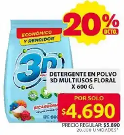 Ara 3D detergente en polvo multiusos floral oferta