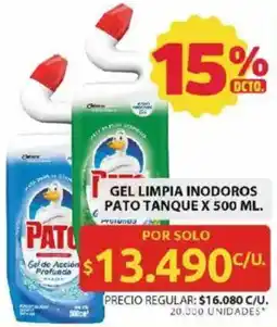 Ara Pato gel limpia inodoros tanque oferta