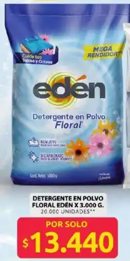 Ara Edén detergente en polvo floral oferta
