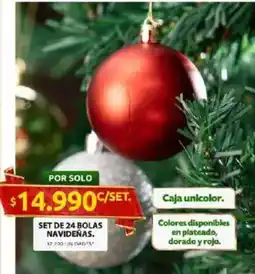 Ara Navideñas set de 24 bolas oferta