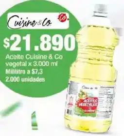 Jumbo Cuisine & co aceite vegetal oferta
