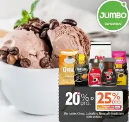 Jumbo En cafés oma, lukafé y nescafé tradición oferta