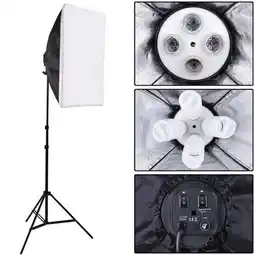 Falabella Kit De Iluminación Softbox + Socket X 4 Bombillos + Tripode oferta