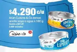 Jumbo Cuisine & co atún lomos aceite soya o agua oferta