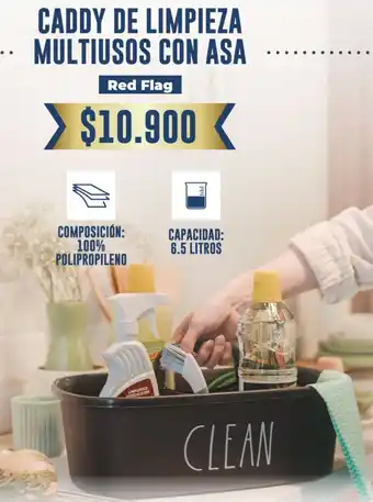 Red flag caddy de limpieza multiusos con asa