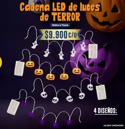 Tiendas D1 Cadena led de luces de terror oferta