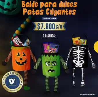 Balde para dulces patas colgantes