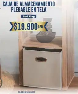 Tiendas D1 Red flag caja de almacenamiento plegable en tela oferta