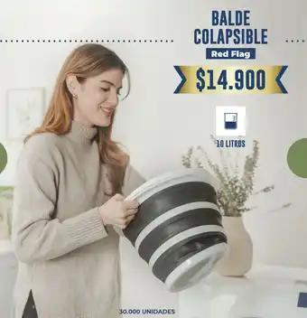 Red flag balde colapsible