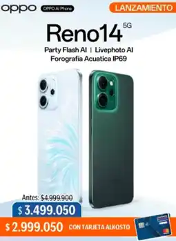 Alkosto Oppo reno145 oferta