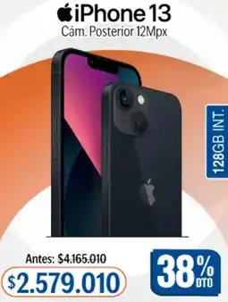 Alkosto Iphone 13 cám. posterior 12mpx oferta