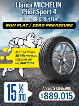 Alkosto Michelin llanta pilot sport 4 oferta