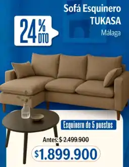 Alkosto Tukasa sofá esquinero málaga oferta