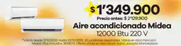 Éxito Midea aire acondicionado oferta