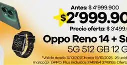 Éxito Oppo reno 14+ smartwatch oferta