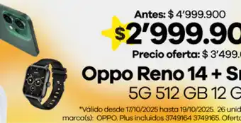 Oppo reno 14+ smartwatch