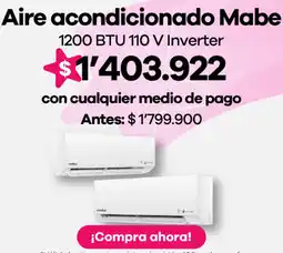 Éxito Mabe aire acondicionado oferta