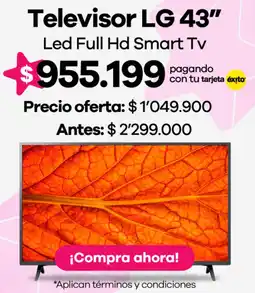 Éxito Lg televisor 43" oferta