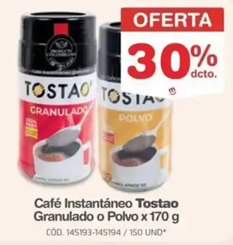 Makro Tostao café instantáneo granulado o polvo oferta