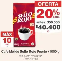 Makro Sello rojo cafe molido fuerte oferta