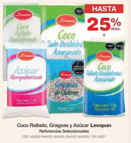Makro Levapan coco rallado, grageas y azúcar oferta