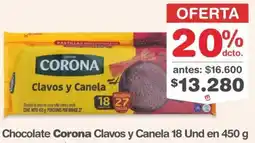 Makro Corona chocolate clavos y canela oferta