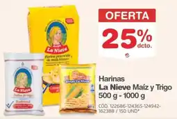 Makro La nieve harinas maíz y trigo oferta